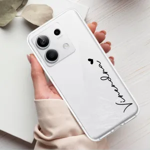 Customize Name Transparent Silicon Case For Redmi/Xiaomi