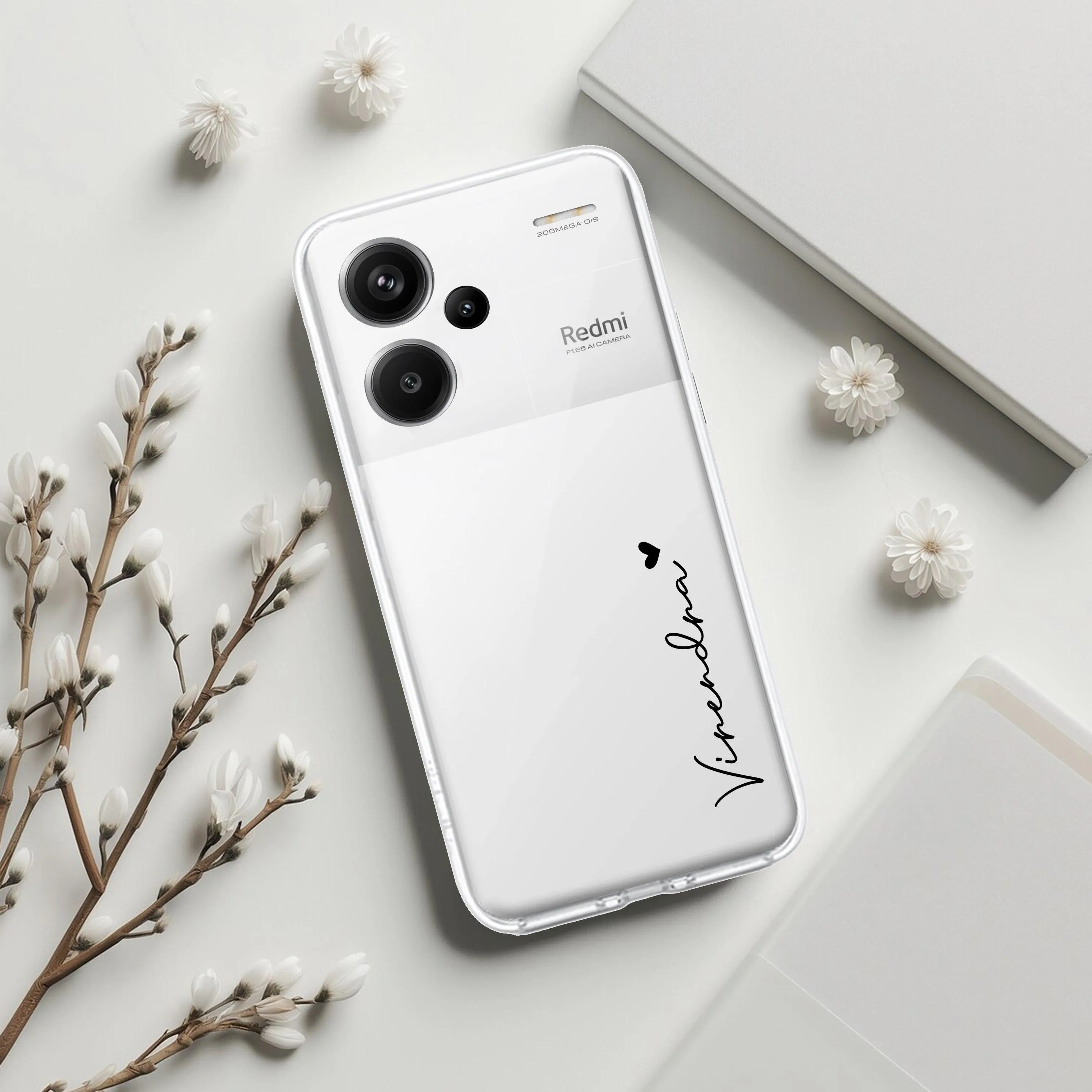 Customize Name Transparent Silicon Case For Redmi/Xiaomi