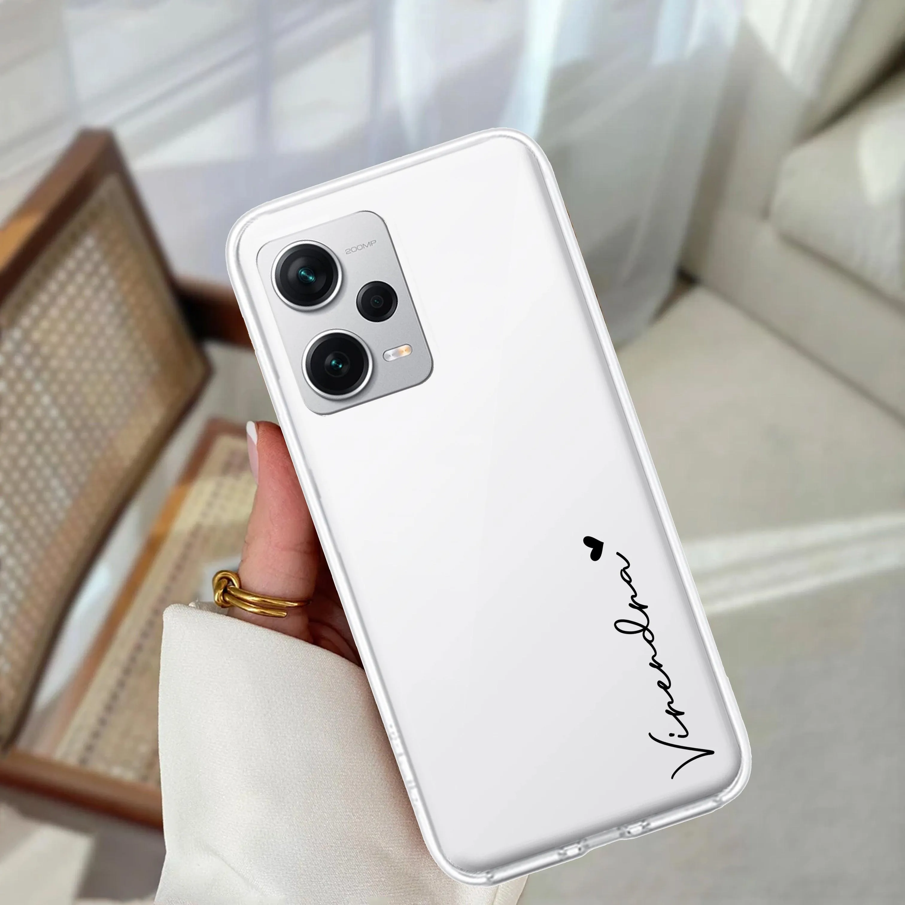 Customize Name Transparent Silicon Case For Redmi/Xiaomi
