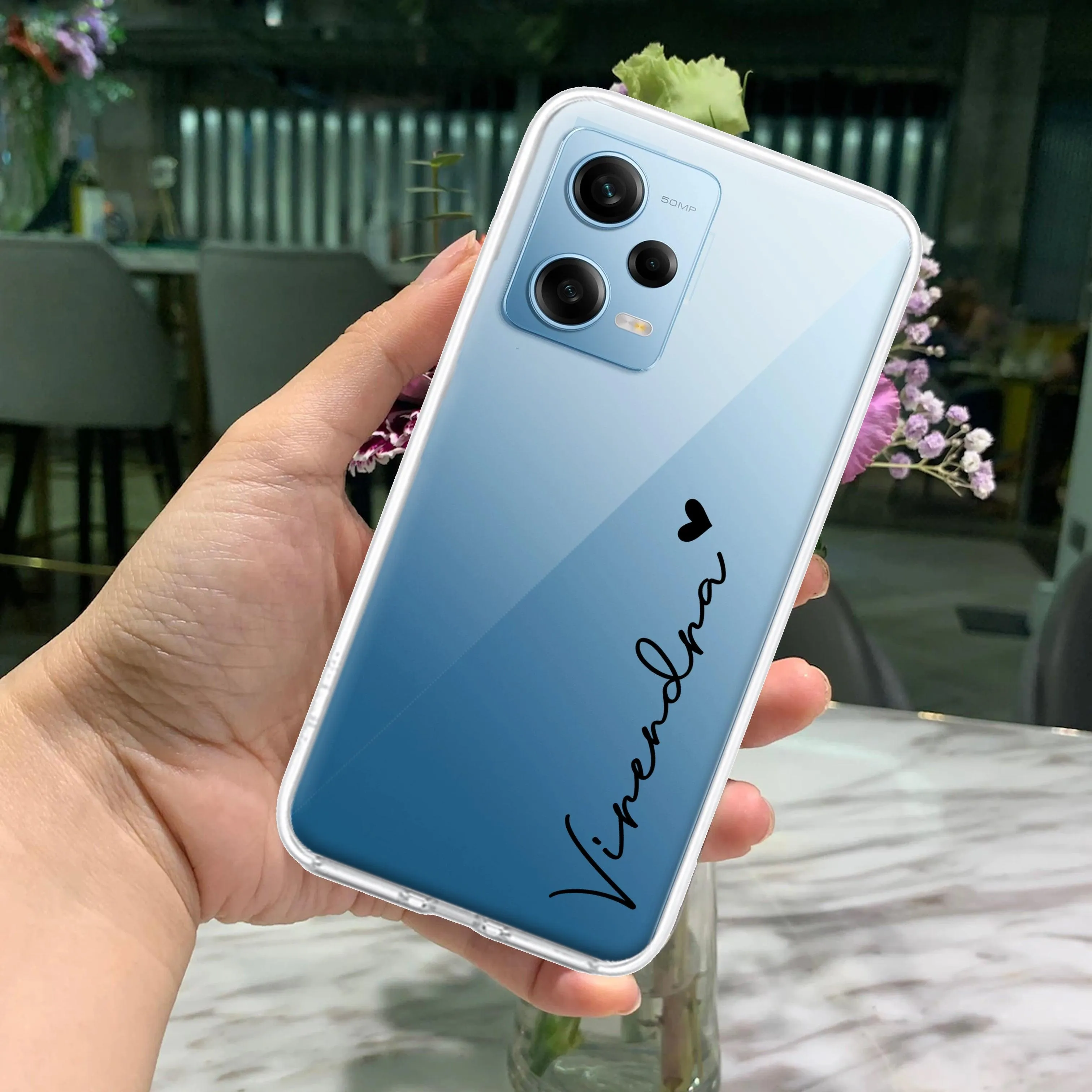 Customize Name Transparent Silicon Case For Redmi/Xiaomi