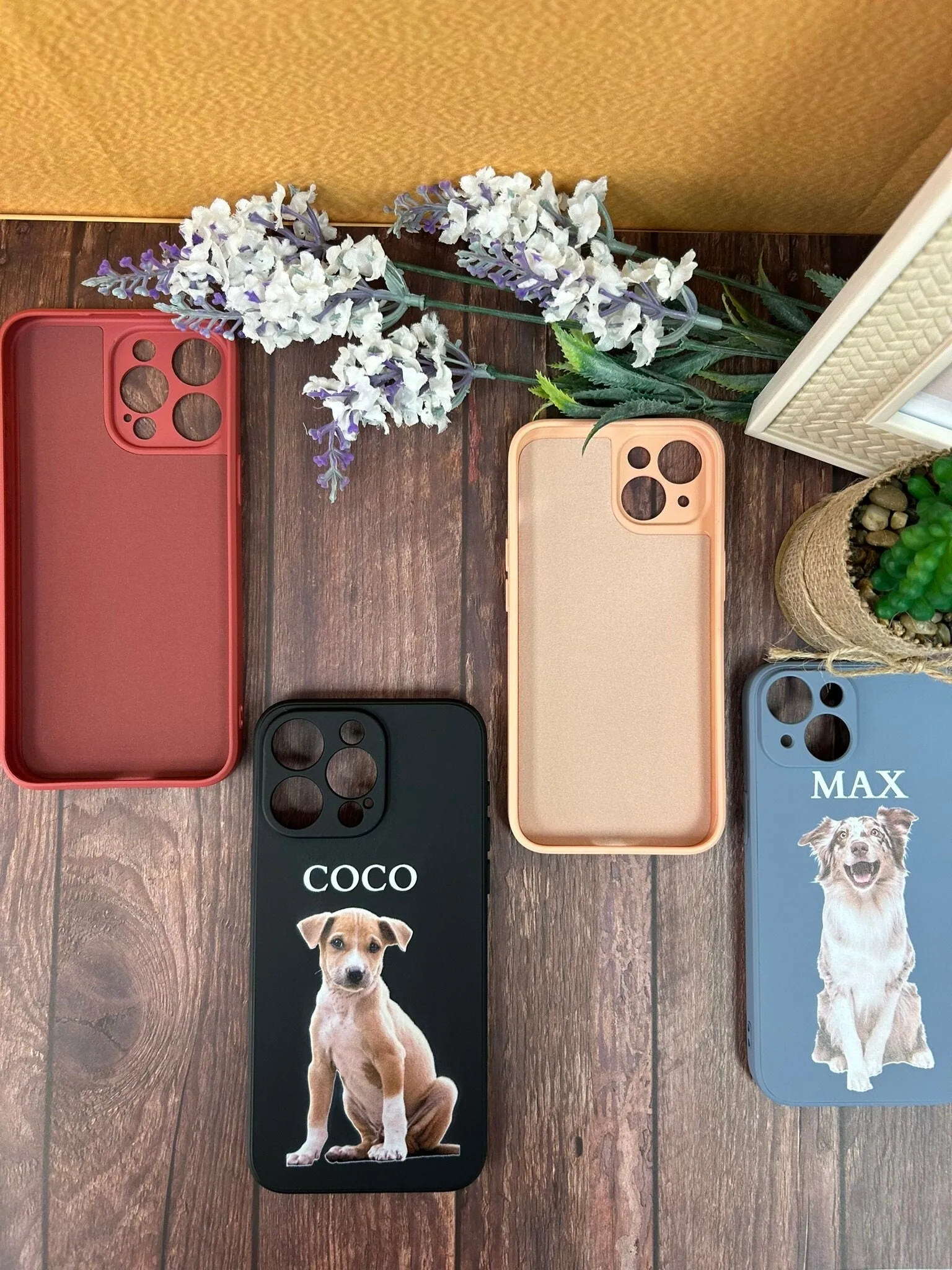Customized Pet phone Case for Pet Lover, Pet Name Photo iPhone Cover