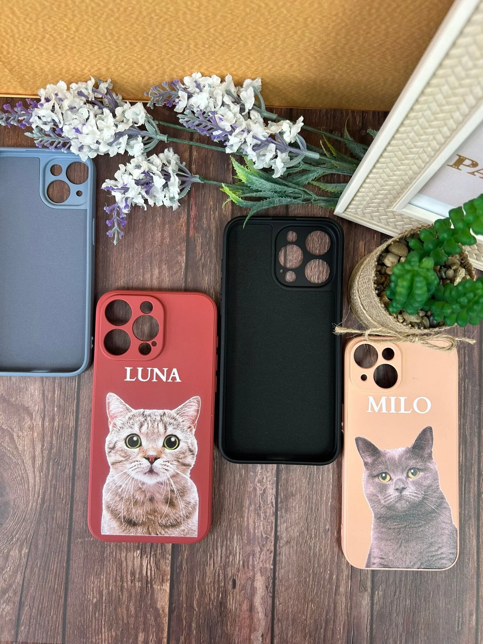 Customized Pet phone Case for Pet Lover, Pet Name Photo iPhone Cover