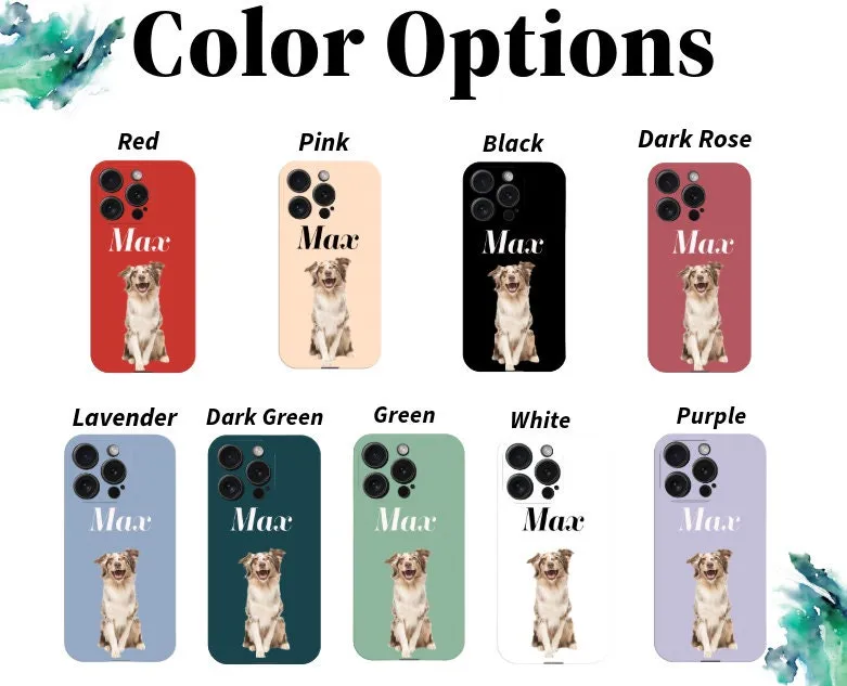 Customized Pet phone Case for Pet Lover, Pet Name Photo iPhone Cover