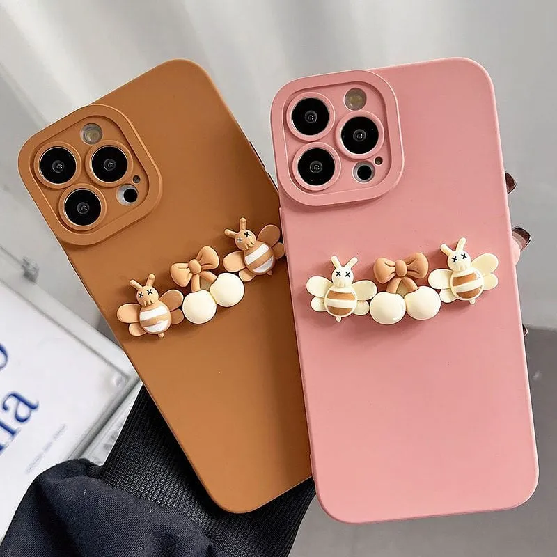 Cute 3D Cartoon Bee iPhone Case