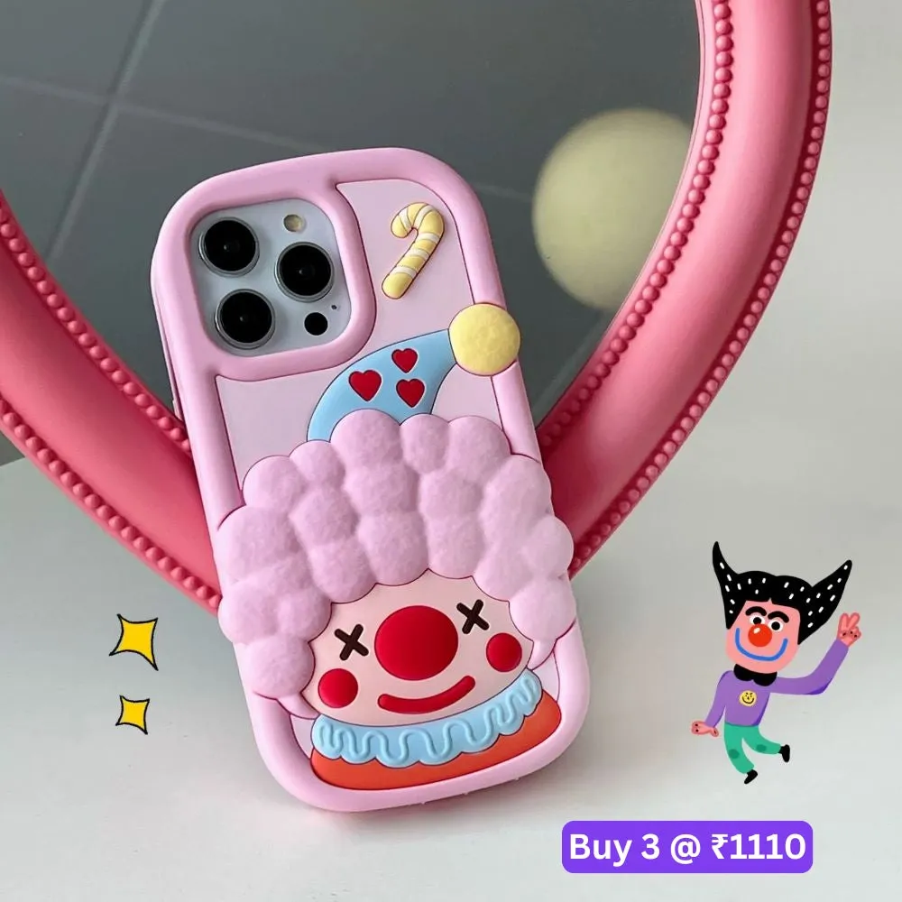 Cute 3D Joker Shockproof Silicone Cover - iPhone 12