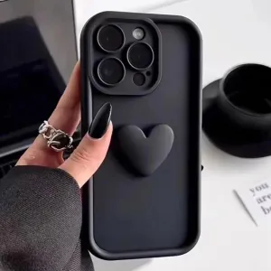Cute 3D Love Heart Protective Silicone iPhone Case