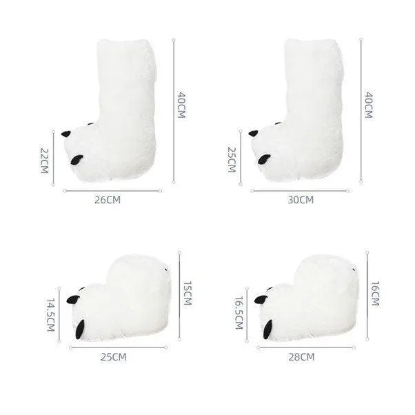 Cute Bear Claw Winter Slippers Bearpaw Slippers Indoor Shoes Fur Slides