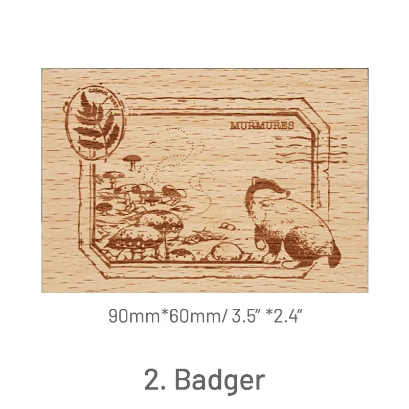 Cute Cartoon Animal Wooden Rubber Stamp