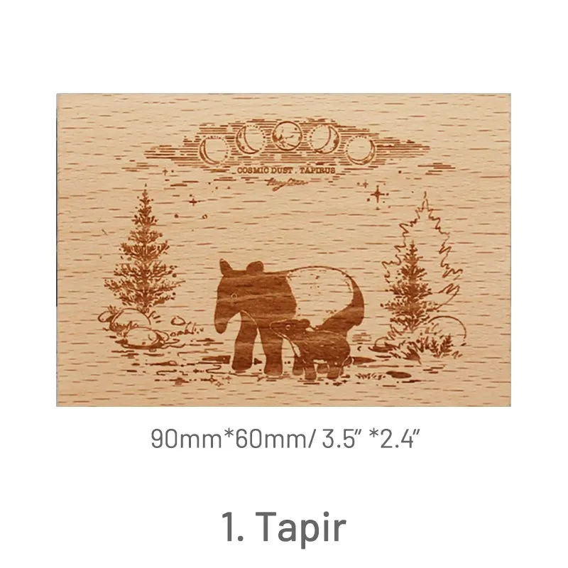 Cute Cartoon Animal Wooden Rubber Stamp