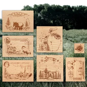 Cute Cartoon Animal Wooden Rubber Stamp