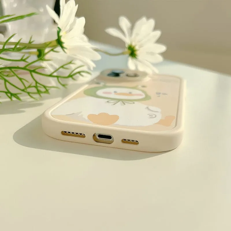 Cute Cartoon Fat Duck Silicone iPhone Case
