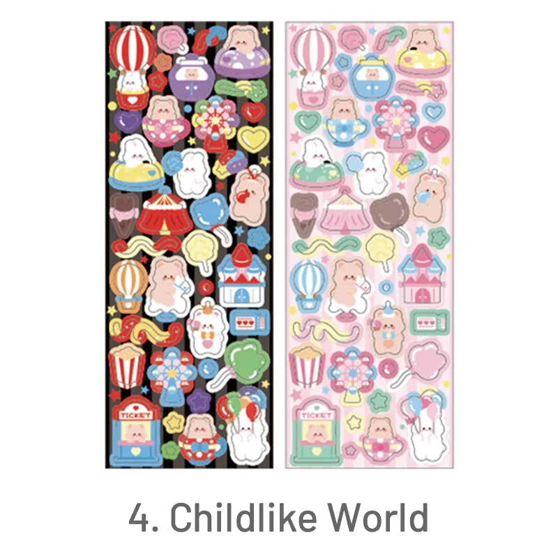 Cute Cartoon Pet Rabbit Bear Sticker