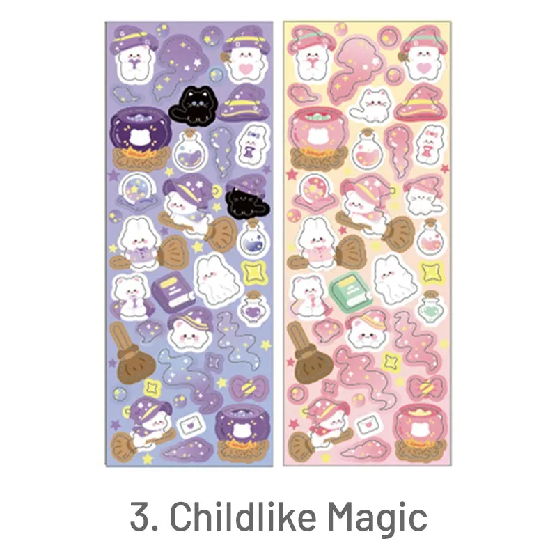 Cute Cartoon Pet Rabbit Bear Sticker