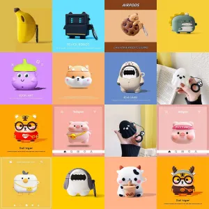 Cute Cartoon Silicone AirPods Case