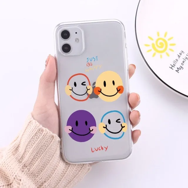 Cute Cartoon Smiley  iPhone Cases