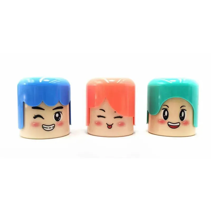 Cute Cartoon Smiling Face Double Hole Pencil Sharpener