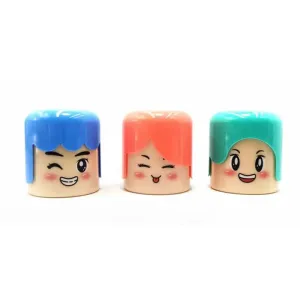 Cute Cartoon Smiling Face Double Hole Pencil Sharpener