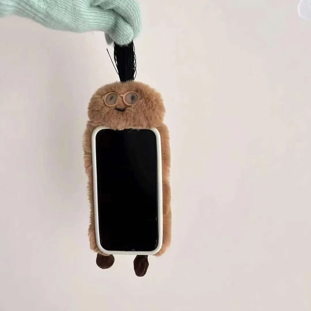 Cute Cartoon Warm Plush Designer iPhone Case