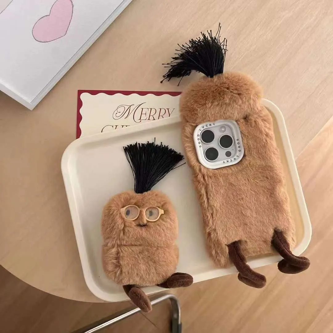 Cute Cartoon Warm Plush Designer iPhone Case