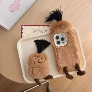 Cute Cartoon Warm Plush Designer iPhone Case