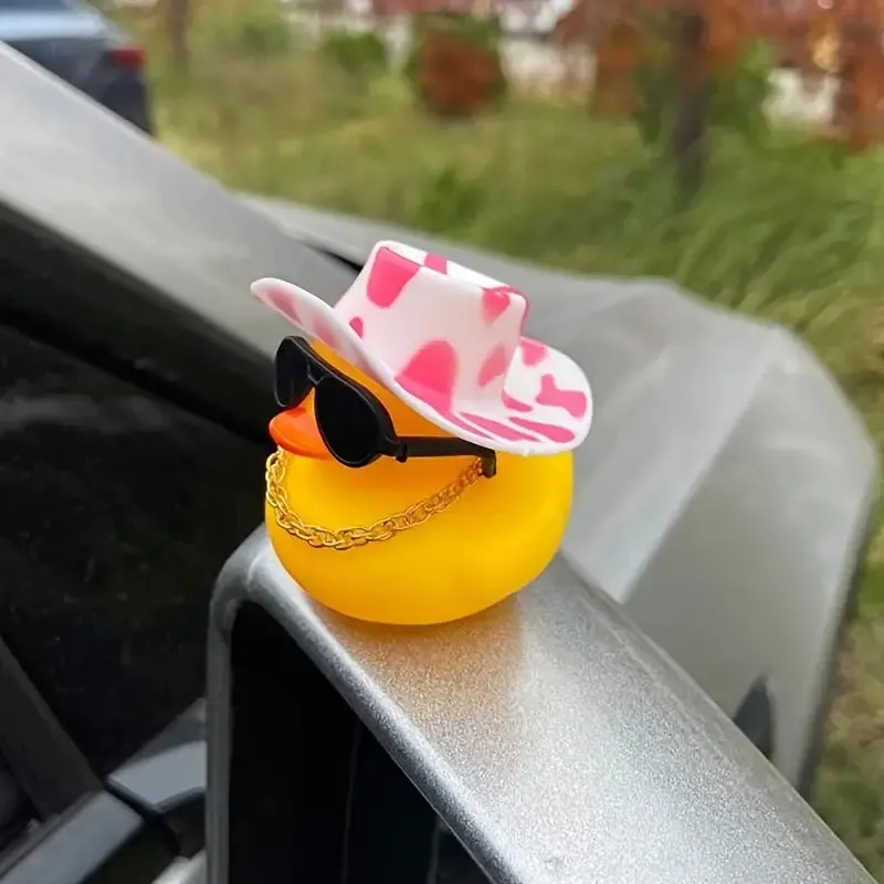 Cute Cartoon Yellow Duck Car Ornament - Add Some Fun to Your Car Decor!