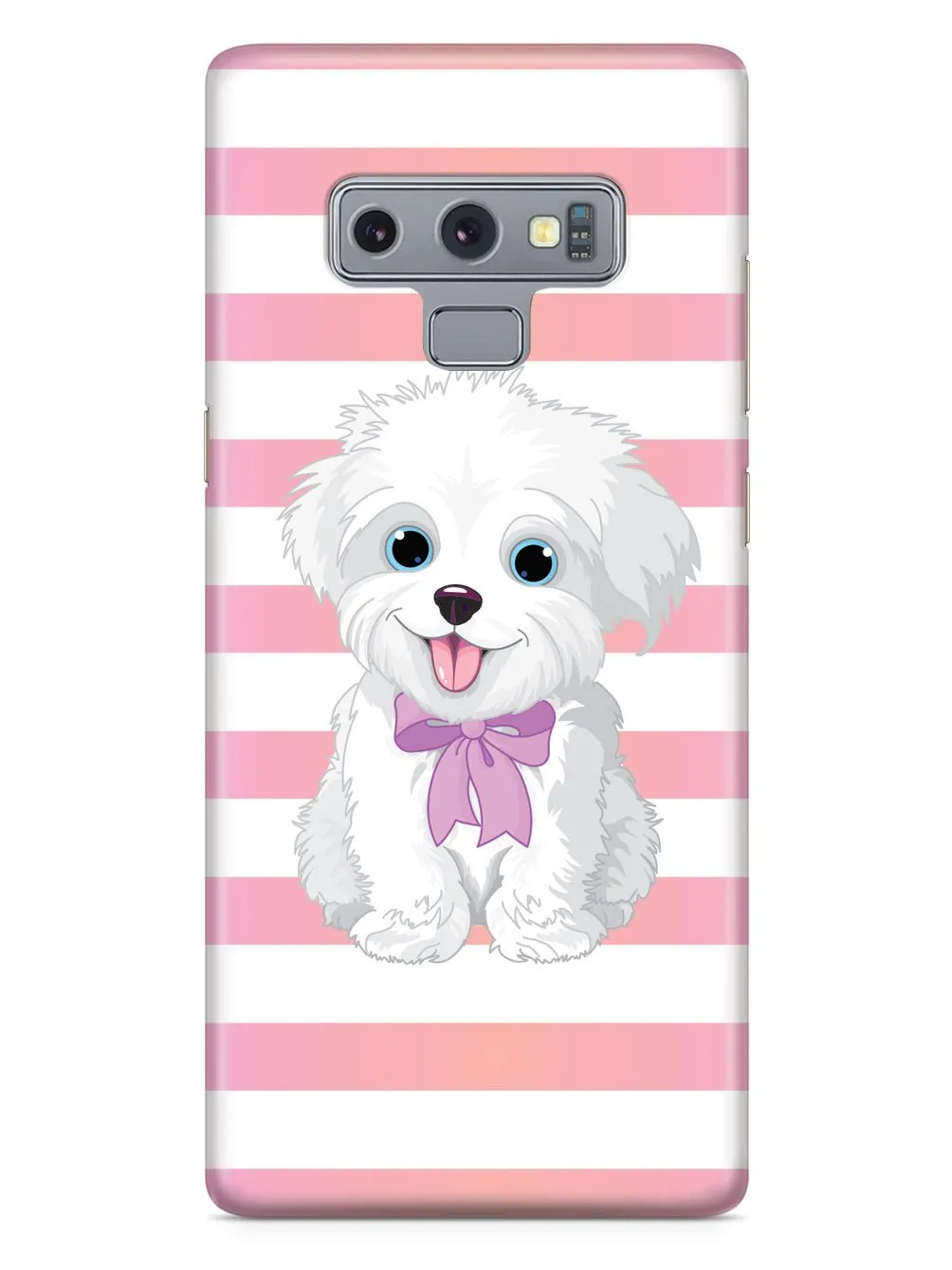 Cute Maltese Puppy Cartoon - White Case