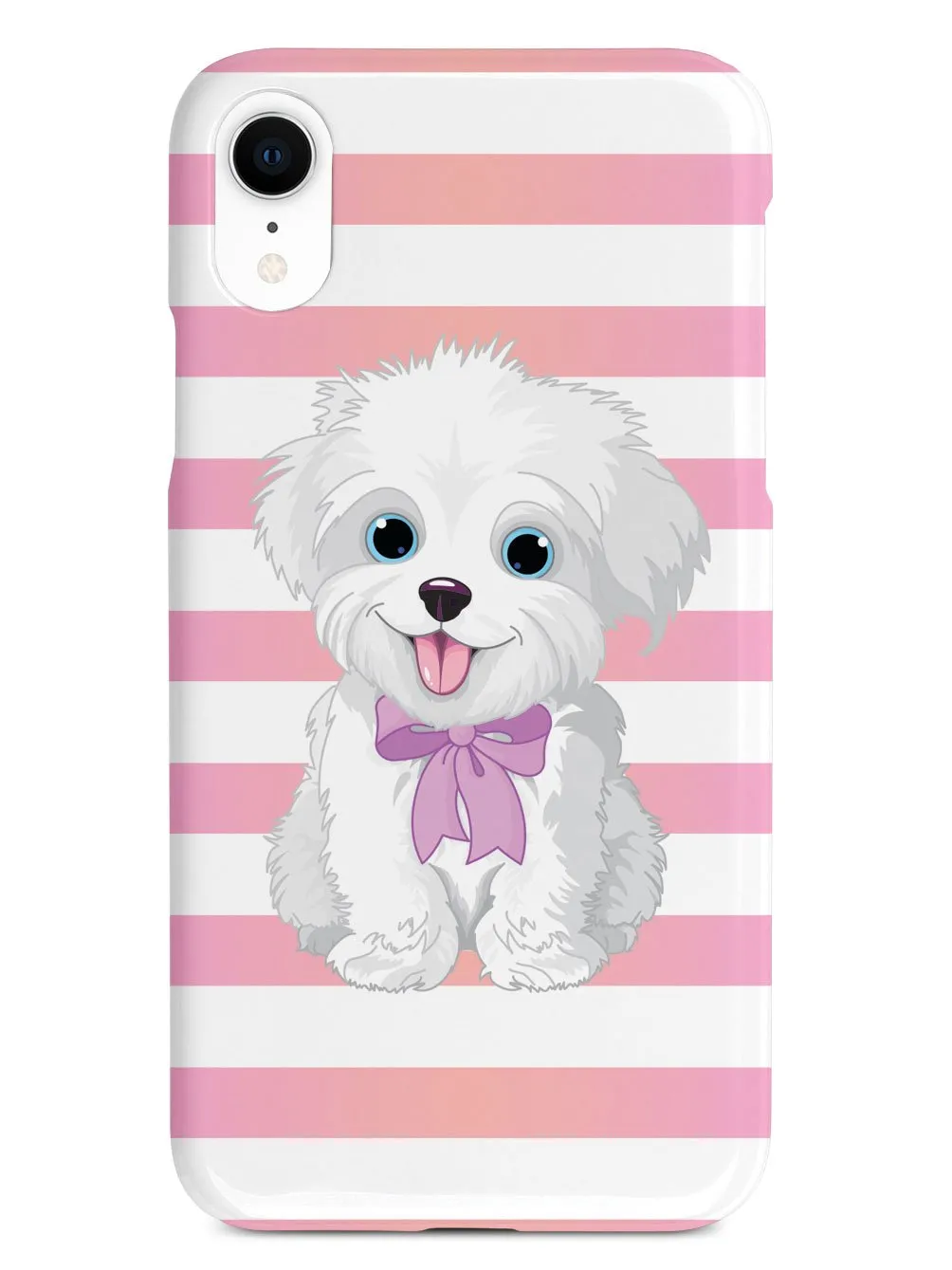 Cute Maltese Puppy Cartoon - White Case