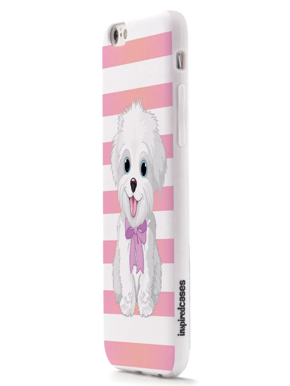 Cute Maltese Puppy Cartoon - White Case