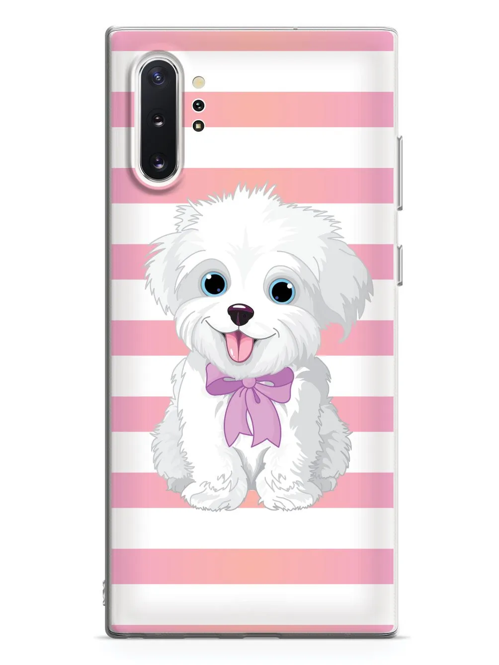 Cute Maltese Puppy Cartoon - White Case