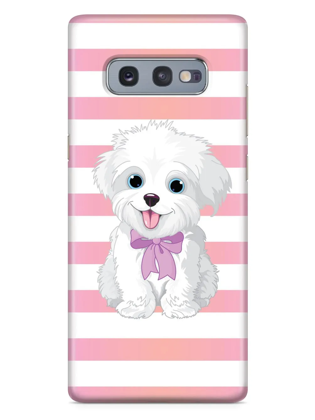 Cute Maltese Puppy Cartoon - White Case