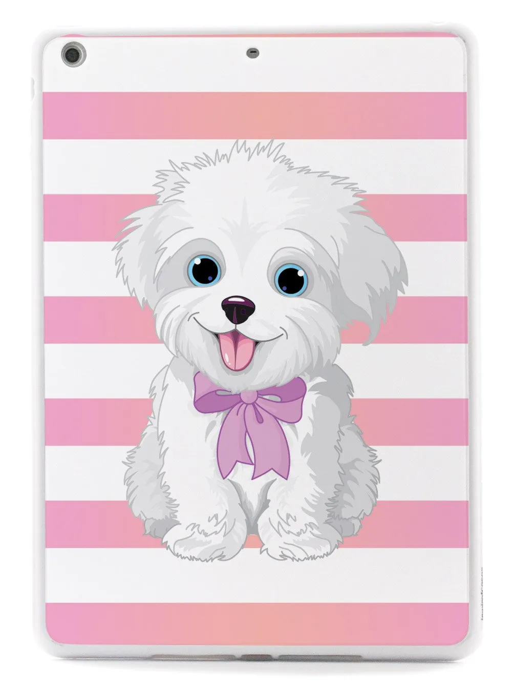 Cute Maltese Puppy Cartoon - White Case