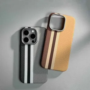 Cute Phone Cases for iPhone 12, 13, 14, 15, and Pro Max models - Carbon Fibre Hard PC Armor Cover - TSP200