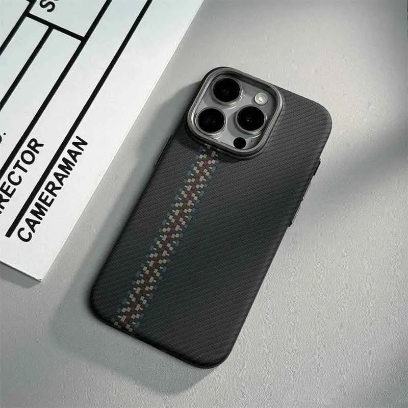 Cute Phone Cases for iPhone 12, 13, 14, 15, and Pro Max models - Carbon Fibre Hard PC Armor Cover - TSP200