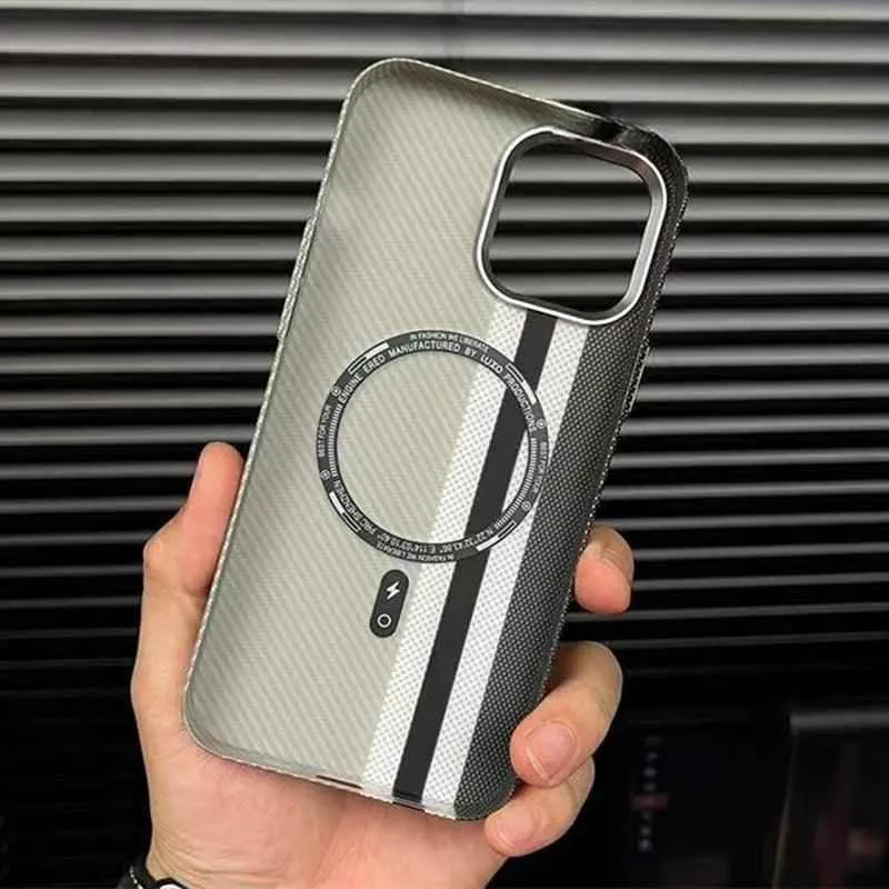 Cute Phone Cases for iPhone 12, 13, 14, 15, and Pro Max models - Carbon Fibre Hard PC Armor Cover - TSP200