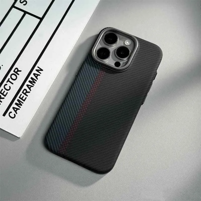 Cute Phone Cases for iPhone 12, 13, 14, 15, and Pro Max models - Carbon Fibre Hard PC Armor Cover - TSP200