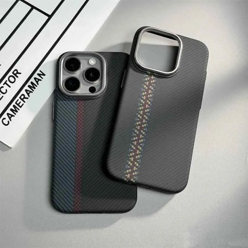Cute Phone Cases for iPhone 12, 13, 14, 15, and Pro Max models - Carbon Fibre Hard PC Armor Cover - TSP200