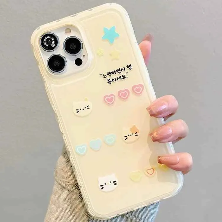 Cute Phone Cases for iPhone 13, 14, and 15 Pro Max - Candy Color Rabbit Cat Cartoon Soft Cover - TSP216
