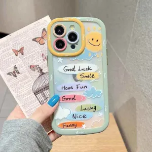 Cute Phone Cases for iPhone 15 Pro Max, 14, 13, 11, and 12 - Graffiti Oil Painting Acrylic Back Cover - TSP218