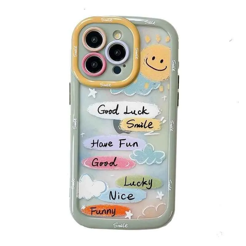 Cute Phone Cases for iPhone 15 Pro Max, 14, 13, 11, and 12 - Graffiti Oil Painting Acrylic Back Cover - TSP218