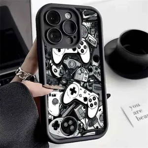 Cute Phone Cases For iPhone 7, 8, XS, X, XR, 11, 12, 13, 14, 15, Pro Max, Plus, and SE 2020 - Game Controller Graphic - TSP224