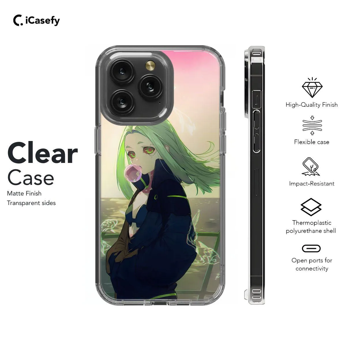 Cyberpunk Anime Rebecca Japanese Manga Phone Case iPhone Samsung Pixel & More #294