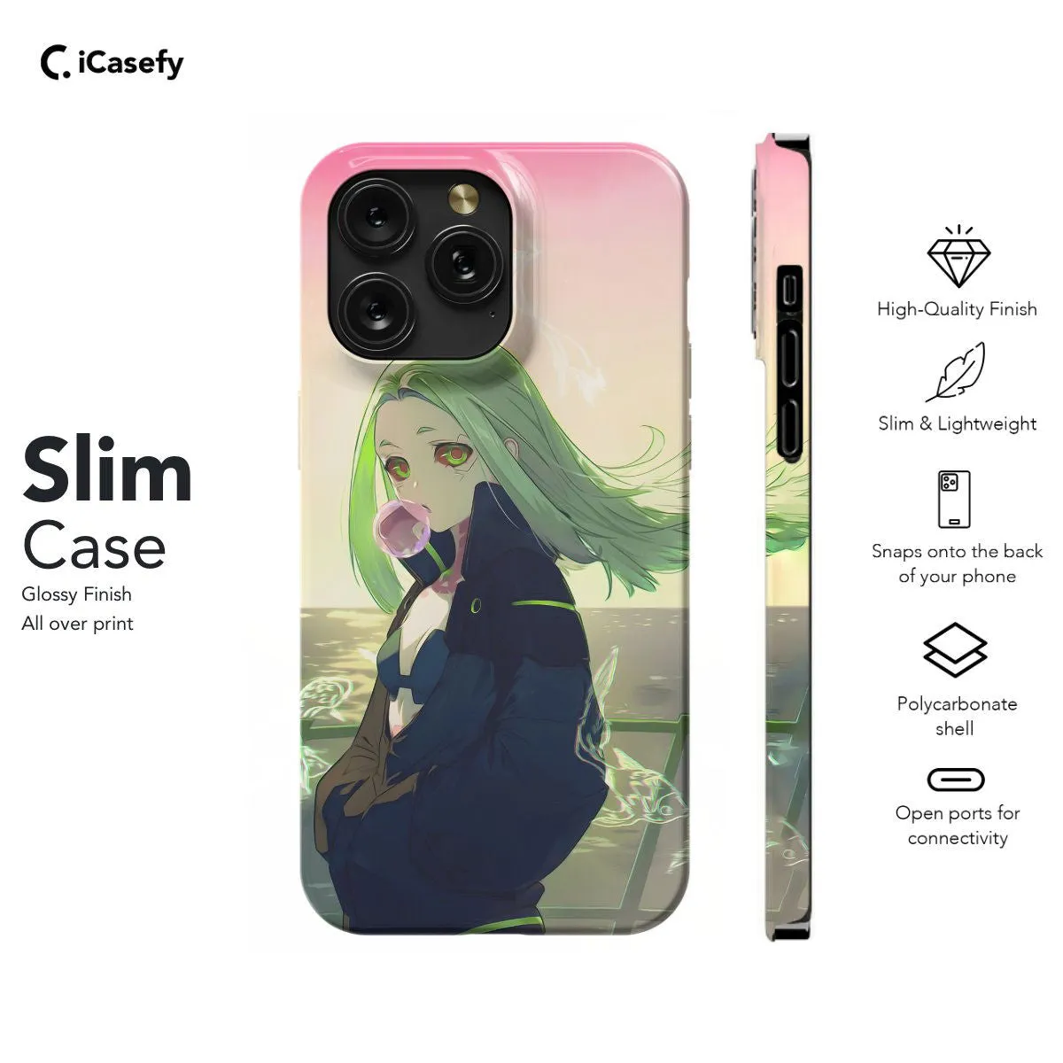 Cyberpunk Anime Rebecca Japanese Manga Phone Case iPhone Samsung Pixel & More #294