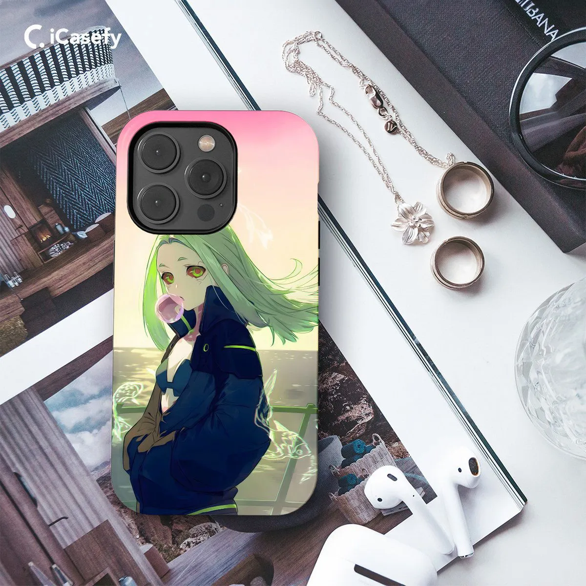 Cyberpunk Anime Rebecca Japanese Manga Phone Case iPhone Samsung Pixel & More #294