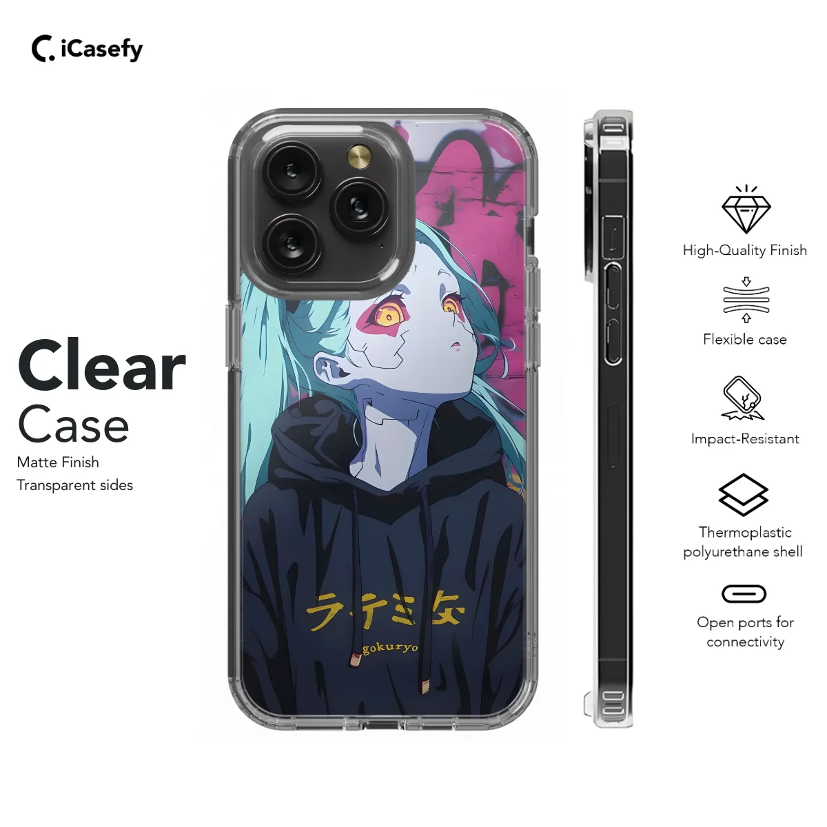 Cyberpunk Edgerunners Anime Rebecca Phone Case iPhone Samsung Cover Pixel 689