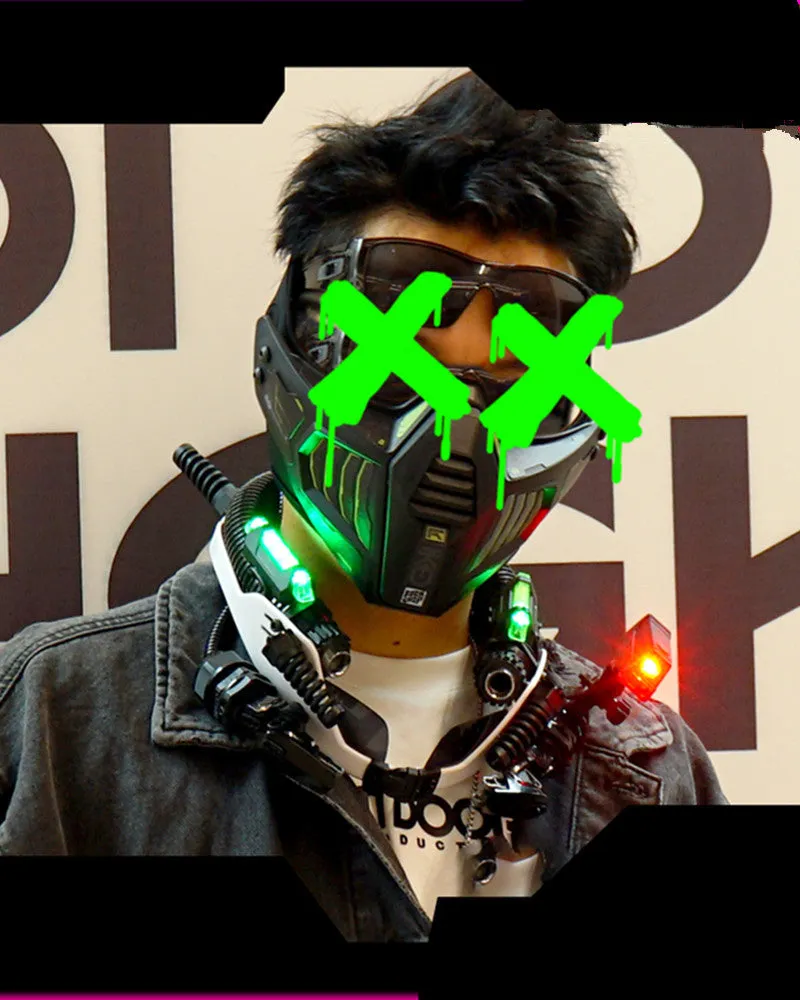 Cyberpunk Hero Half Face Mask