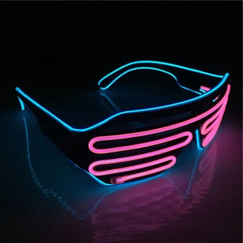 Cyberpunk LED Bi-color Visor Glasses
