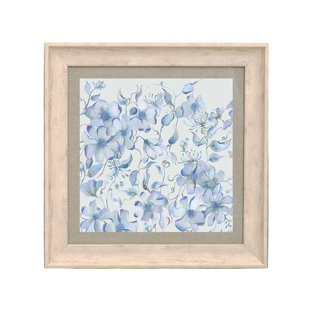 Daphne Framed Print Birch/Delft Blue