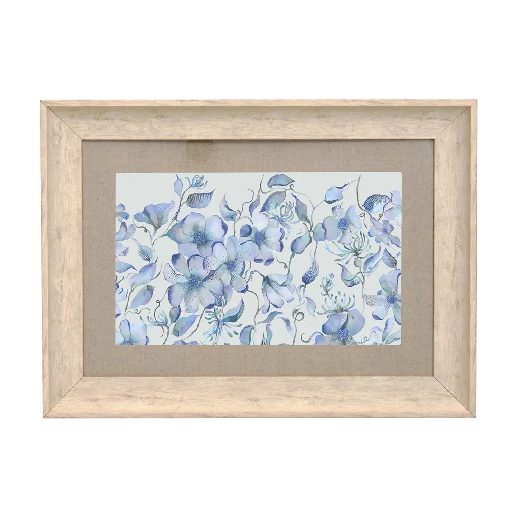 Daphne Framed Print Birch/Delft Blue