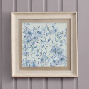 Daphne Framed Print Birch/Delft Blue