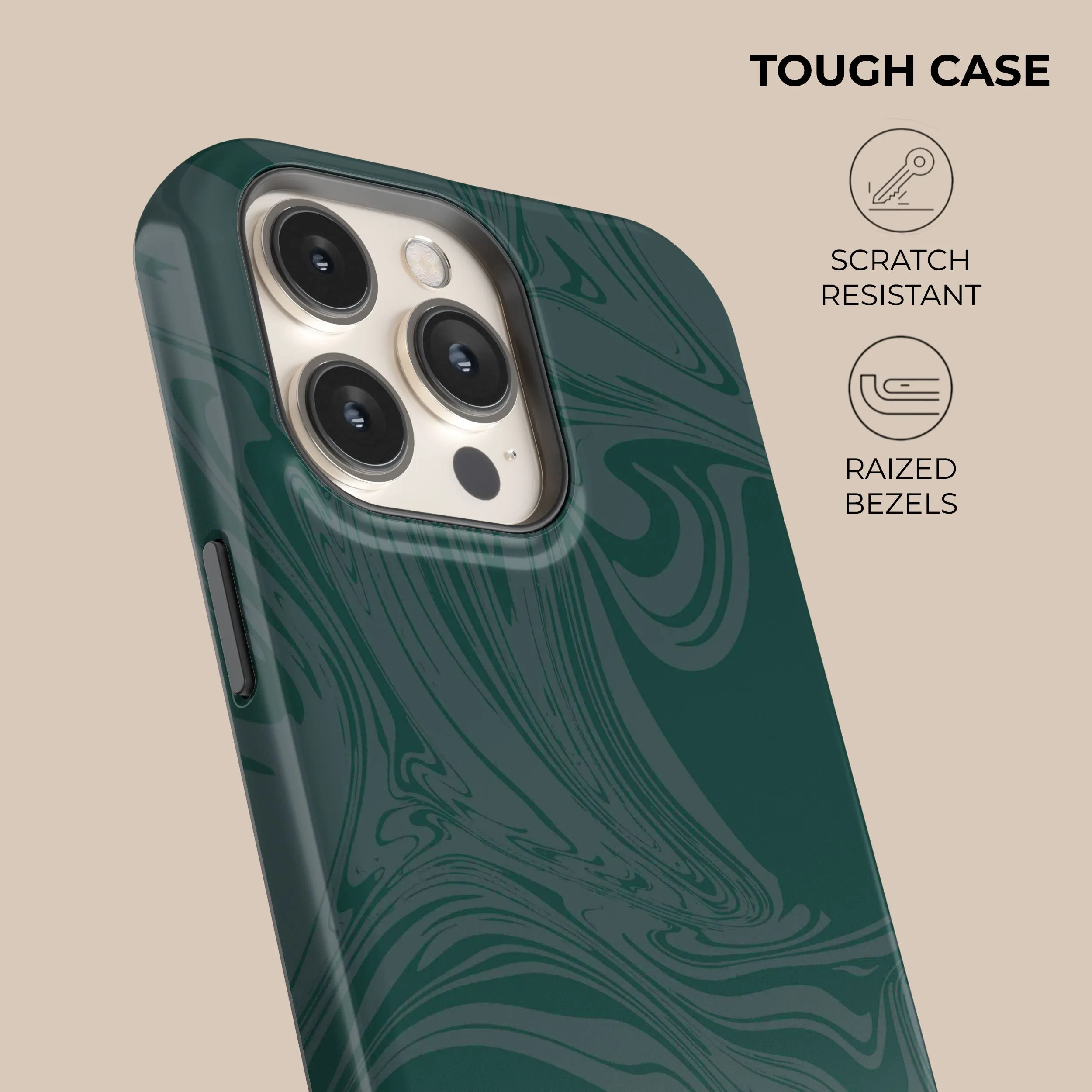 Dark Green Swirl Phone Case